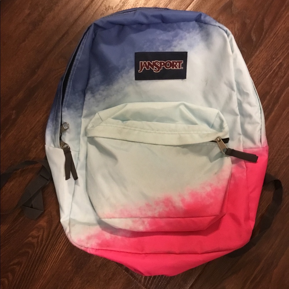 Jansport backpack Blue, White and Pink